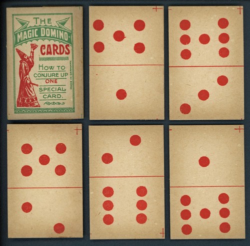 Antique magic domino cards - magic,