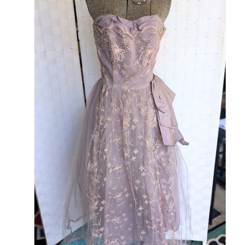 Vintage 1950s prom dress lilac - vintage,