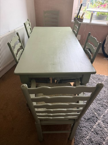 Solid pine farmhouse table - table, &