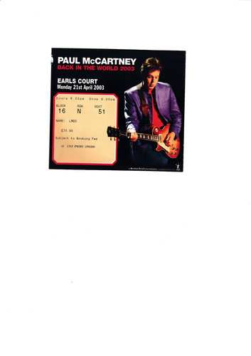 Concert ticket stub - stub,