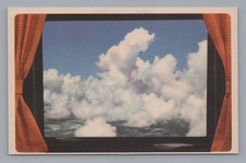American Airlines Airplane Window View Clouds Airline Issue Postcard AA Vintage
