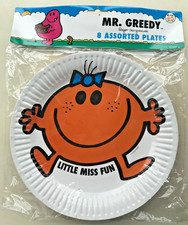 Mr. Men Mr. Greedy 8 Assorted Paper Plates