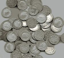 Sixpences Bulk Lot of 25 Circulated George V .500 Silver (1920- 1936) Pre-47 AR