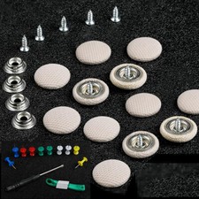 60pcs Beige Roof Lining Repair Kit Fix Sagging Headliner Push Pin Buckle Screw