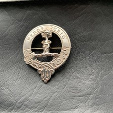 Silver Chisholm Clan Cap Badge / Brooch