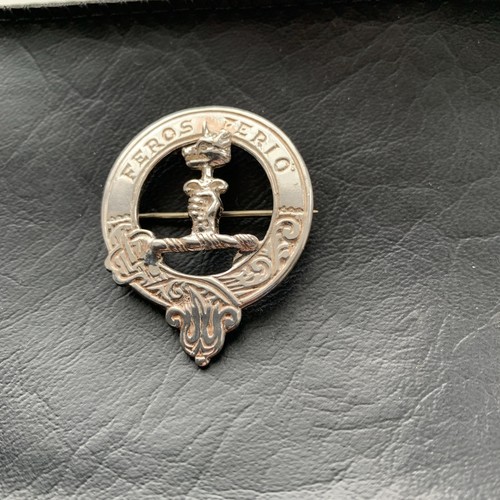 Silver chisholm clan cap badge - cap,