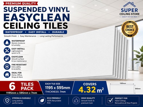 Suspended ceiling tiles - suspended,