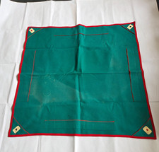 Vintage Large Wool Made  Poker Card Detailed Table Cloth (Modelo De Cartas )