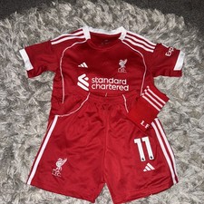 Kids 2025 Liverpool Full Kit With Socks Trending UK Stock Fast Dispatch Age 7-8