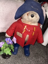 Paddington Bear 1970s Gabrielle Designs 18in Original Wellies, Duffle, Hat, Tag