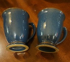 2 Denby Blue Footed Mugs