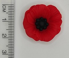 Red Poppy Flower/Brooch
