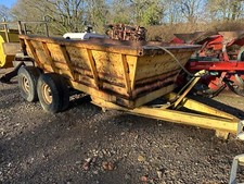 8 Ton Tipping Trailer, Muck/Dump Trailer✅Twin Axle✅ Twin Ram, Low Sides, Tractor