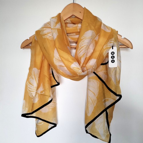 Ladies mustard tropical - mustard, palm