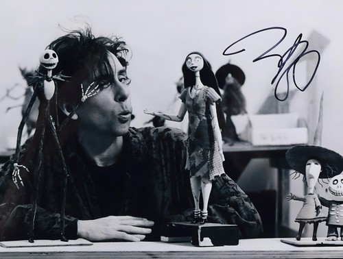 Tim burton signed photograph - signed,