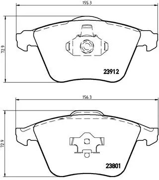 Front brake pad set disc - pad,