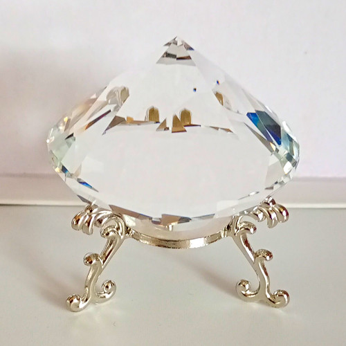 Faceted clear crystal - clear,
