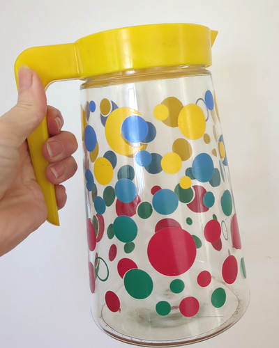 Vintage glass jug - glass,