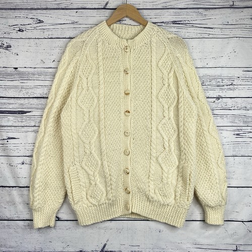 Aran hand made cardigan - cardigan, womens