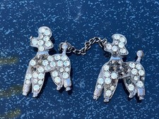 Vintage Poodle Chain Brooch