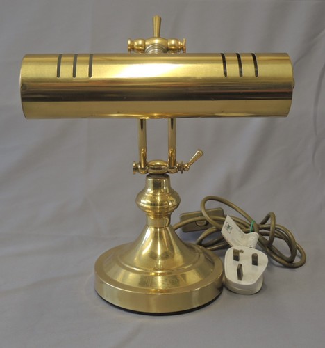Brass bankers desk lamp - brass,