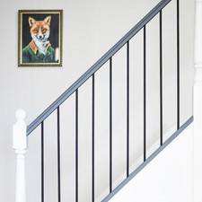 Black Straight Design Metal