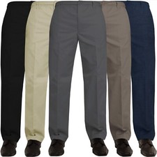 Mens Rugby Trousers Elasticated Waist Work Casual Smart Pants All Sizes W30 – 60
