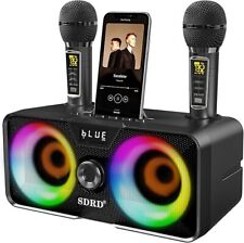 Karaoke Machine for Adults and Kids with 2 UHF Wireless Microphones,Portable