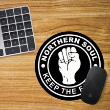 Northern soul round mouse mat - northern,