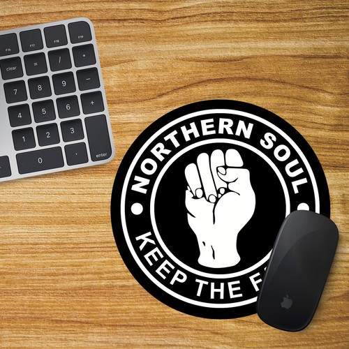 Northern soul round mouse mat - northern,
