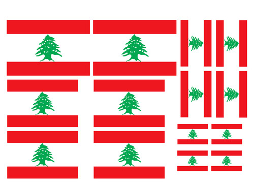 Scale lebanon flags on - scale,