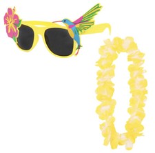 TROPICAL HAWAIIAN GLASSES AND