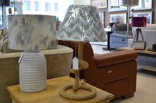 Rope Table Lamp Nautical Coastal Knot Rope Lamp Blue Shade Clearance Sale