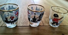 Set of 3 London Theme Shot Glasses