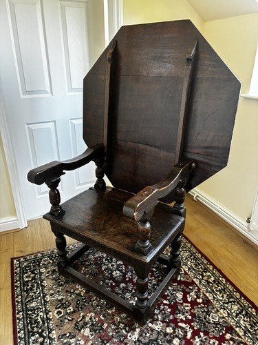 Antique oak metamorphic chair - oak,