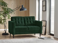 Jolene 2 Seater Luxury Velvet Sofa Tufted Chesterfield Minimalist Modern