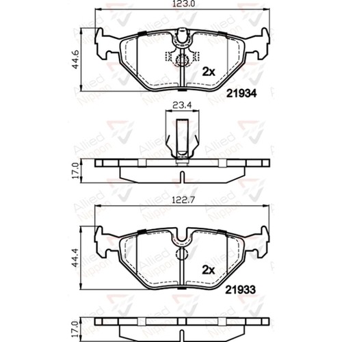 Brake pads set - pads,