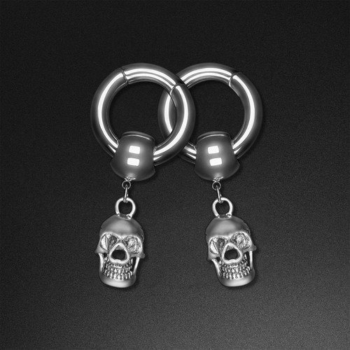 Skull hanger surgical steel - skull,