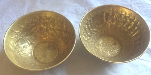 Vintage hand engraved - 2, brass