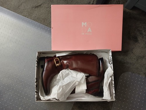 Moda pelle burgundy leather - moda, in