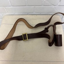 FLAG POLE BELT  - X-Large , Brown Leather Belt Carrier Holder  , British Army