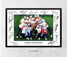 Ryder Cup Print Team Europe Signed Poster McIlroy Lowry Fleetwood 2025