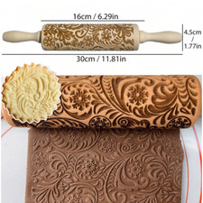 CHRISTMAS WOODEN ROLLING PIN