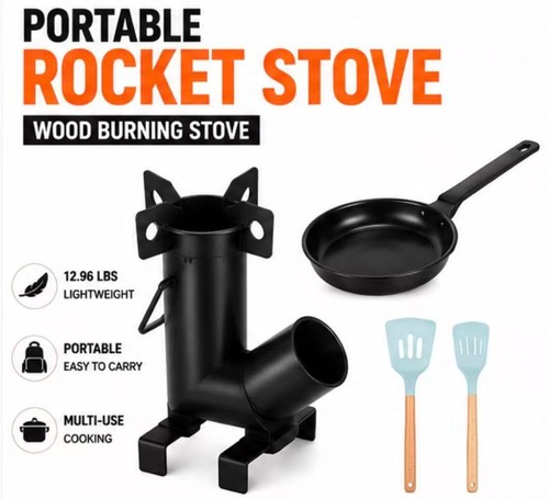 Portable camping rocket - camping, stove