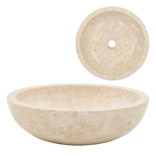 Marble sink cream bathroom - marble,