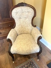 Victorian spoon back chair - back,