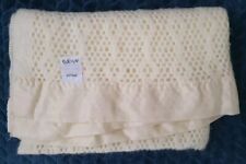 Bruin 237906 Vintage Pram Blanket Acrylic Cellular yellow 60x85cm made GB
