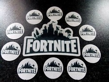 Large Edible precut Fortnite cake and cupcake toppers 