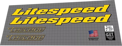 2004 litespeed tuscany decal - litespeed,
