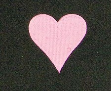 4 Set Black Pink Heart Velour